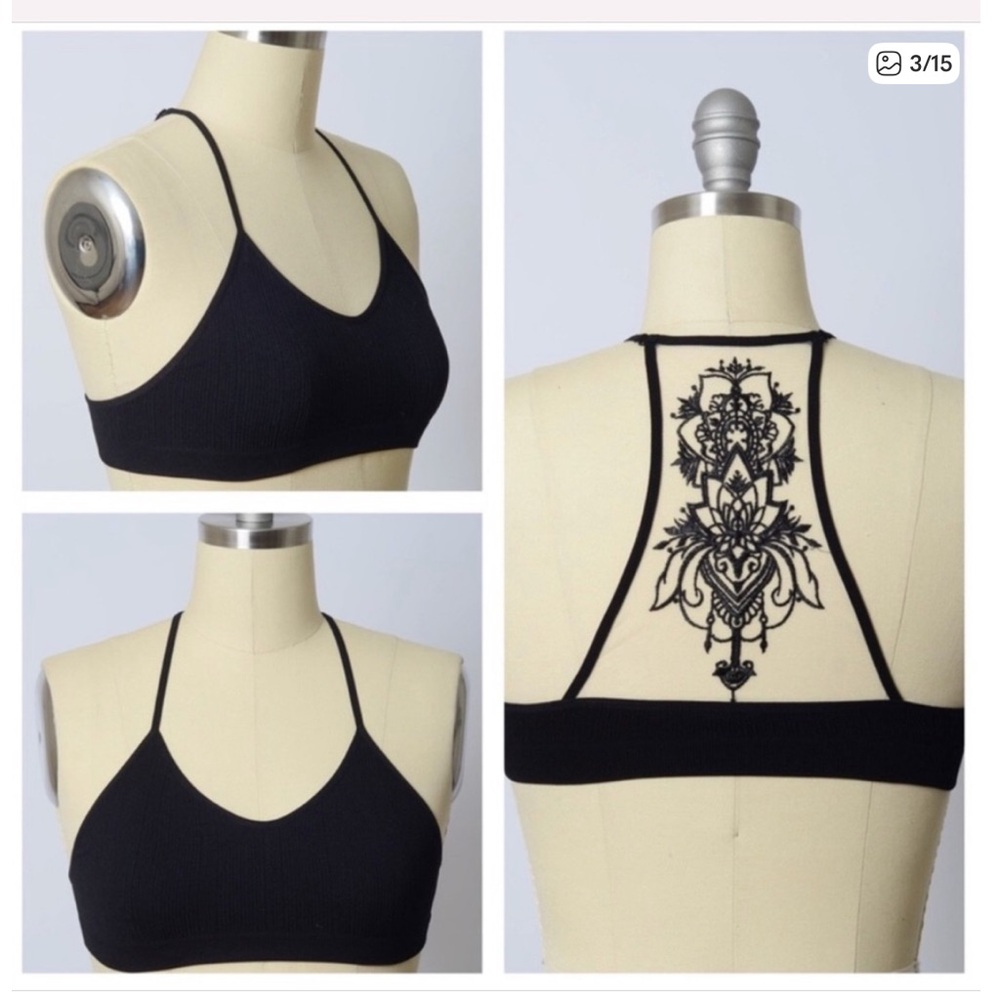 ⭐️BEST SELLER⭐️ Black Lace-Back Bralette - Women's Intimates - Picture 3 of 10
